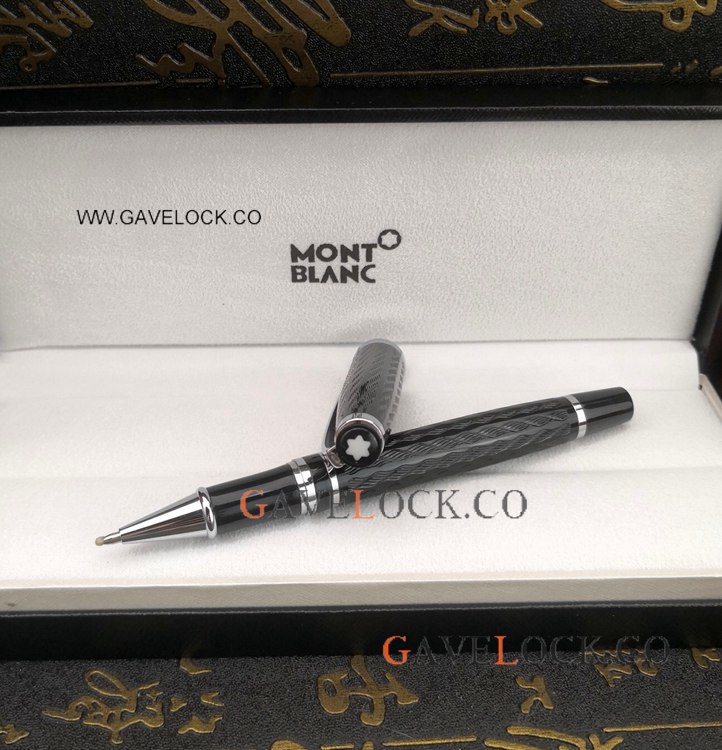 AAA Montblanc Writers Edition Black Wave Rollerball Pen